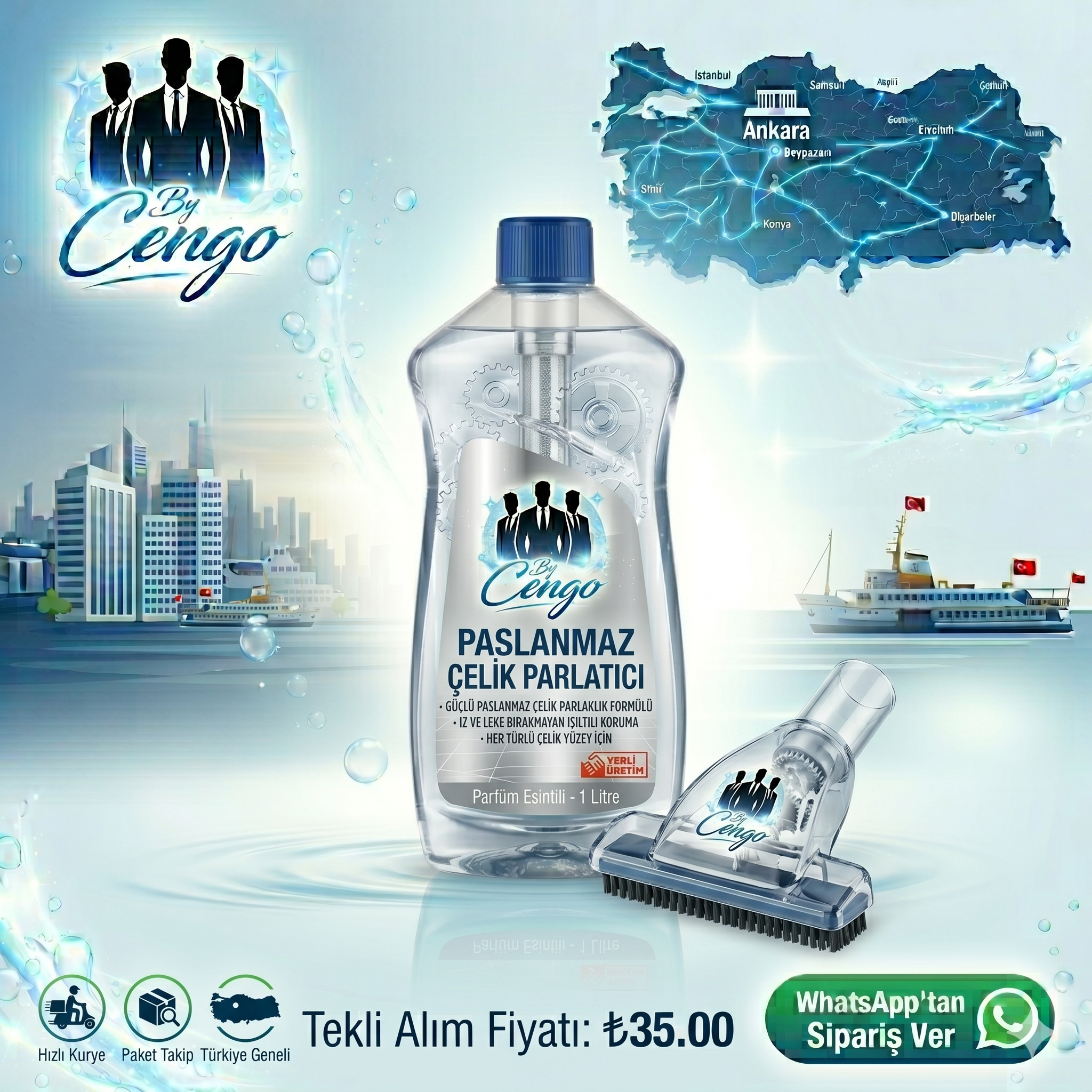 Paslanmaz Çelik Parlatıcı